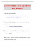 ATI Proctored Exam Questions  And Answers