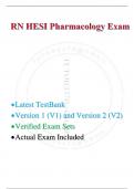 RN HESI Pharmacology Exam Latest TestBank 2025 Version 1 (V1) and Version 2 (V2) Verified Exam Sets Actual Exam Included