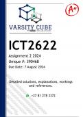 ICT2622 Assignment 2 (DETAILED ANSWERS) 2024 - DISTINCTION GUARANTEED