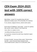 CEN Exam 2024-2025 test with 100- correct answers.