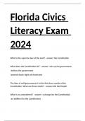 Florida Civics Literacy Exam 2024.