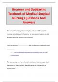 Brunner and Suddarths  Textbook of Medical Surgical  Nursing Questions And  Answers