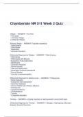 Chamberlain NR 511 Week 2 Quiz