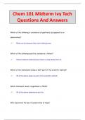 Chem 101 Midterm Ivy Tech Questions And Answers