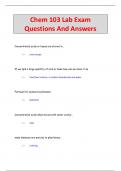 Chem 103 Lab Exam Questions And Answers