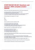 CCNP ENCOR 350-401 Questions and answers | With complete solution 2024/25