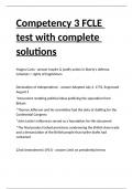 Competency 3 FCLE test with complete solutions