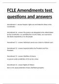 FCLE Amendments test questions and answers.