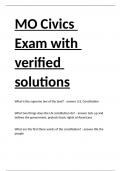 MO Civics Exam with verified solutions