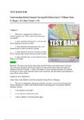 TEST BANK FOR Understanding Medical-Surgical Nursing 6th Edition Linda S. Williams Paula D. Hopper Test Bank Chapter 1-52