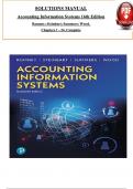 Solution Manual for Accounting Information Systems 16th Edition by Romney; Steinbart; All 24 Chapters Covered, Verified Latest Edition