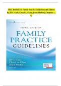 TEST BANK For Family Practice Guidelines, 5th Edition by Jill C. Cash; Cheryl A. Glass, Verified Chapters 1 - 23, Complete Newest Version