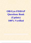 OB/Gyn FISDAP  Questions Bank (2024/2025 Update) 100% Verified 