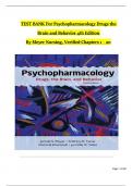 TEST BANK For Psychopharmacology: Drugs, the Brain, and Behavior, 4th Edition By Meyer Nursing, Verified Chapters 1 - 20, Complete Newest Version