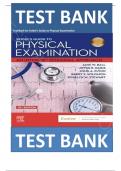 TEST BANK For Seidel's Guide to Physical Examination: An Interprofessional Approach 10th Edition by Jane W. Ball , ISBN: 9780323761833 ||Complete Guide A+