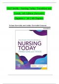 TEST BANK For Nursing Today: Transition and Trends, 11th Edition (Zerwekh), Verified Chapters 1 - 26, Complete Newest Version