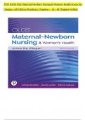 TEST BANK For Olds' Maternal-Newborn Nursing & Women's Health Across the Lifespan 12th Edition by Davidson & Ladewig, ISBN: 978-0138053840, All 36 Chapters Covered, Verified Latest Edition