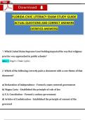 Florida Civic Literacy Exam Study Guide (2024 / 2025) Expected Questions and Verified Answers, 100% Guarantee Pass