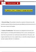 Florida Civic Literacy Exam (FCLE) Review (2024 / 2025), 100% Guarantee Pass