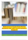 Mathnasium of Tucker Exam Review Questions with 100% Correct Answers | Graded A+