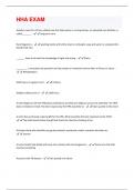 HHA EXAM QUESTIONS WITH COMPLETE SOLUTIONS, GRADED A+