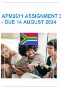 APM2611 Assignment 3 (COMPLETE ANSWERS) 2024 - DUE 14 August 2024