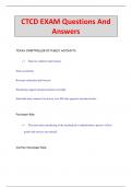 CTCD EXAM Questions And  Answers