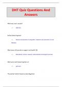 DHT Quiz Questions And  Answers