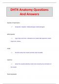 DHT4 Anatomy Questions  And Answers