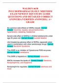 WALDEN 6630 PSYCHOPHARMACOLOGY MIDTERM EXAM NEWEST 2025 STUDY GUIDE QUESTIONS AND DETAILED CORRECT ANSWERS (VERIFIED ANSWERS) | A+ GRADE