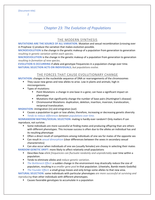 Chapter 23 The Evolution of Populations