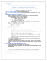 Chapter 7 Membrane Structure and Function