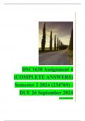 DSC1630 Assignment 4 (COMPLETE ANSWERS) Semester 2 2024 (234769) - DUE 26 September 2024