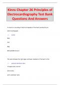 Kinns Chapter 26 Principles of  Electrocardiography Test Bank Questions And Answers