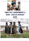 EMA1501 Assignment 4 (COMPLETE ANSWERS) 2024 - DUE 20 August 2024 with complete solution