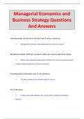 Managerial Economics and Business Strategy Midterm Questions And Answers