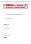 MCB2000 Exam 1 Asghari UF Questions And Answers