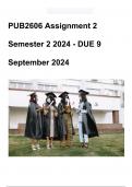 PUB2606 Assignment 2 Semester 2 2024 - DUE 9 September 2024