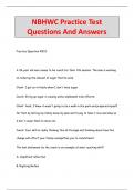 NBHWC Practice Test Questions And Answers