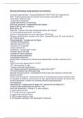 Nursing (Cardiology exam questions and answers)