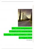 DSC1630 Assignment 2 (COMPLETE ANSWERS) Semester 2 2024 (234642) - DUE 22 August 2024