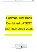 Hartman Test Bank Combined LATEST EDITION 2024-2025 