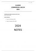 CLA2602 Commercial Law IIB -  Notes + Tutorial + Exam Paper (updated 2025)