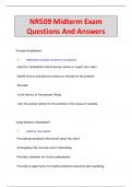 NR509 Midterm Exam Questions And Answers