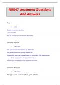 NR547 treatment Questions  And Answers