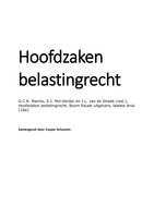 Samenvatting Hoofdzaken belastingrecht (16e druk)