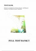 Test Bank - for Chemistry An Introduction to General, Organic, and Biological Chemistry 13th Edition by Karen Timberlake, All Chapters | Complete Guide A+