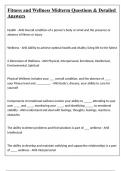 Fitness and Wellness Midterm Questions & Detailed Answers