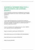 MATERNAL NEWBORN PRACTICE A 2023 QUESTIONS AND ANSWERS | RATED A+