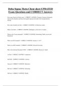 Delta Sigma Theta Cheat sheet UPDATED  Exam Questions and CORRECT Answers